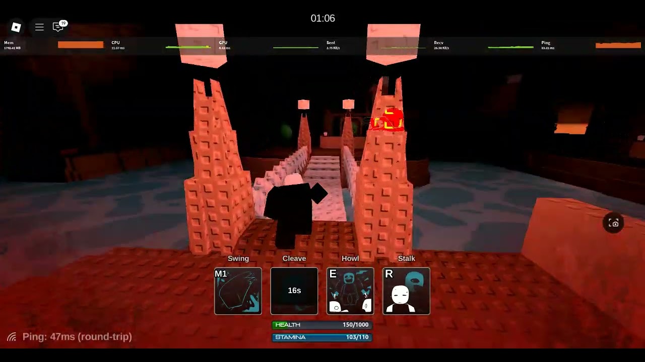 pursuer dies to evil scary in die of death roblox