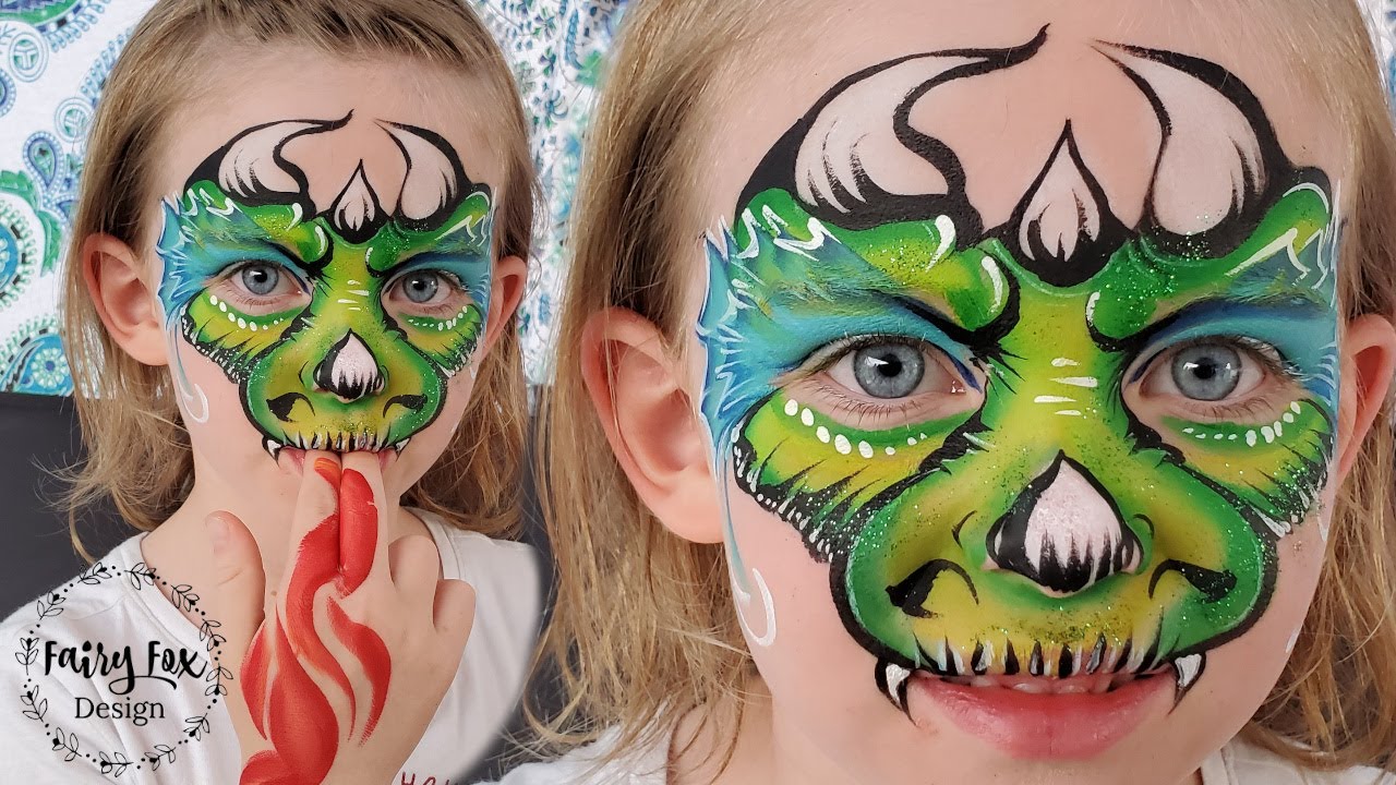 One Stroke DRAGON - Face Paint Tutorial