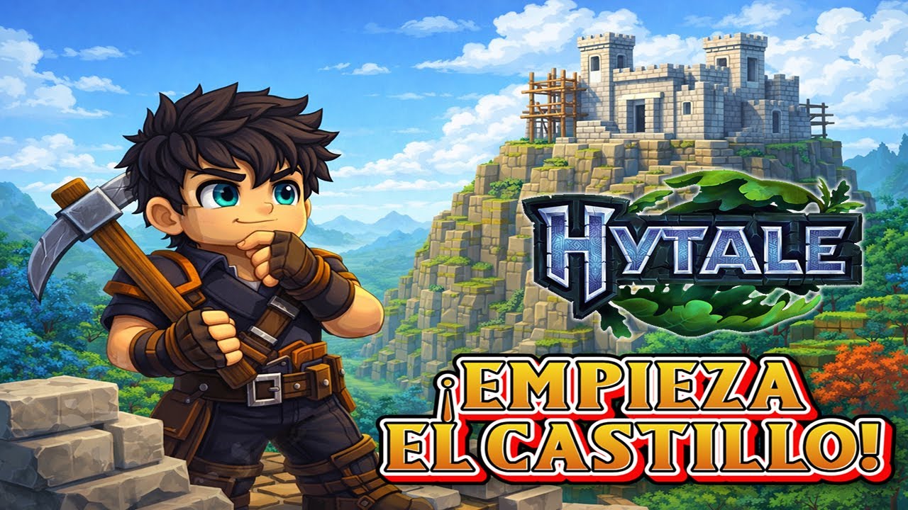 HYTALE Construí Mi Primer Castillo ¡Sobre una Montaña! FARMEO INTENSO CAPITULO 2