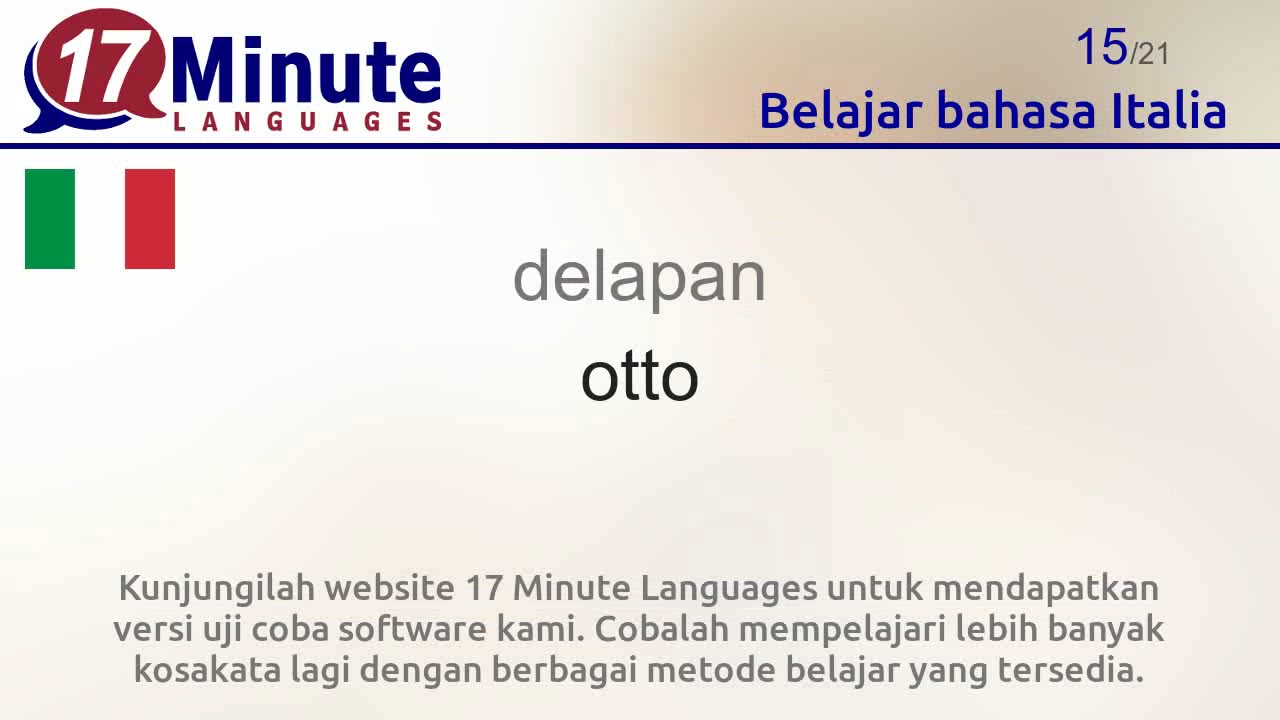Video belajar bahasa Italia gratis