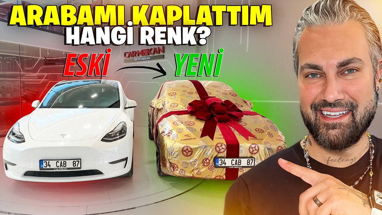 ARABAMI KAPLATTIM 🤯 B&uuml;y&uuml;k Değişim ve S&uuml;rpriz Renk! @carmekan