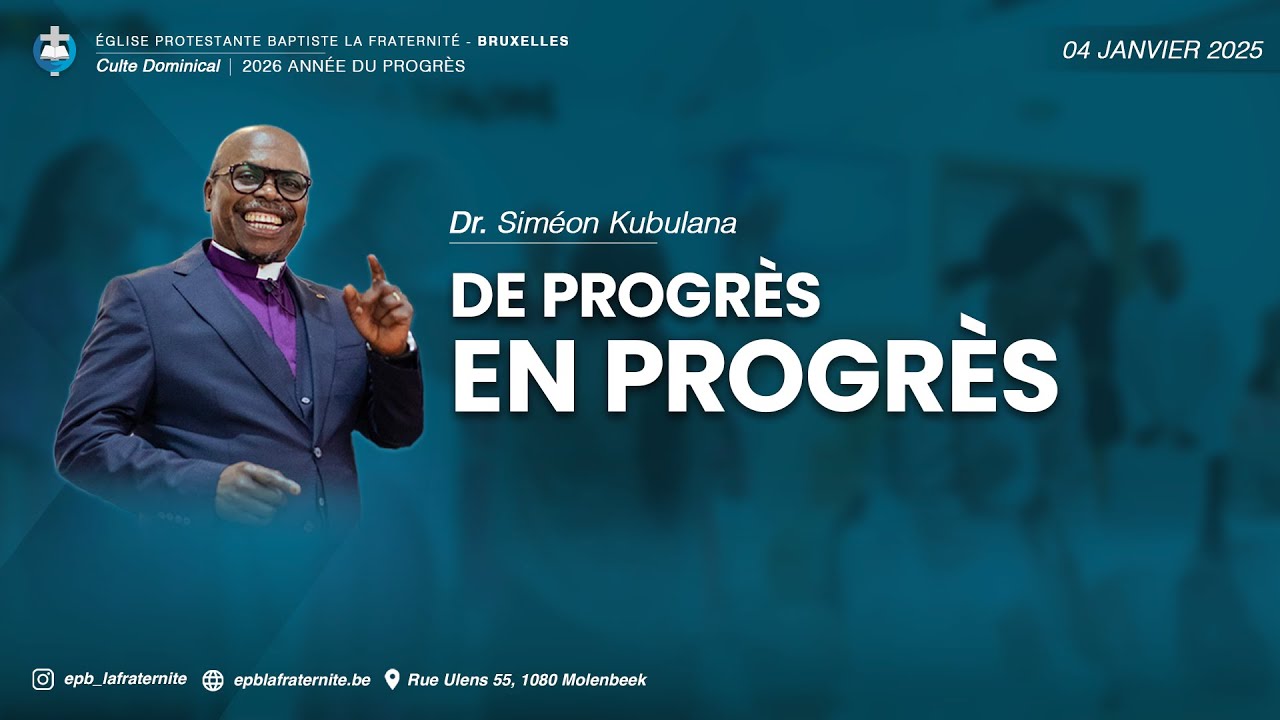 Église Protestante Baptiste la Fraternité : Culte dominical du 04/01/2026