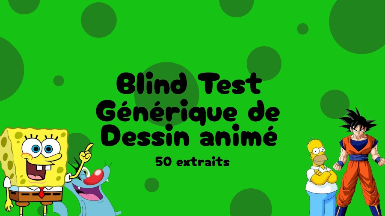 Blind Test générique de dessin animé 50 extraits