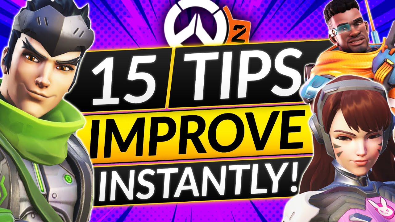 15 FAST TIPS to INSTANTLY IMPROVE in Overwatch 2 - EVERY HERO and ROLE