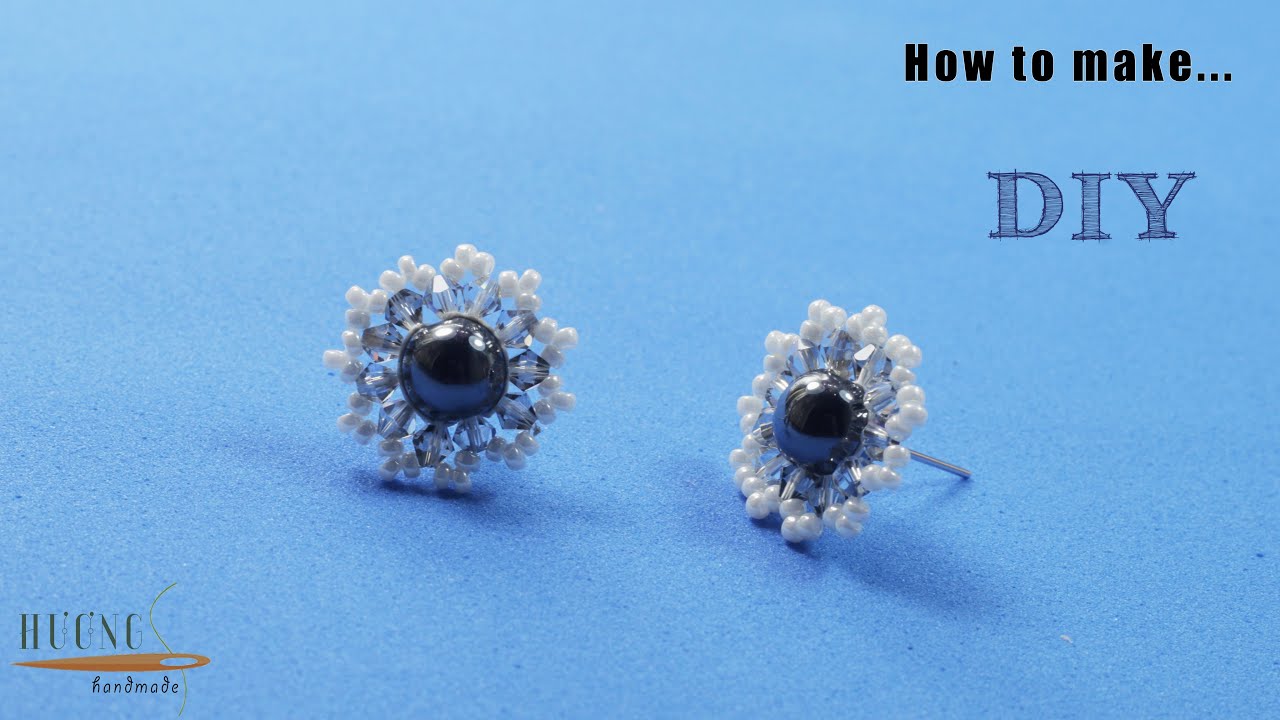 DIY simple earrings || How to make Beaded Earrings || Tutorial || Cách làm trang sức