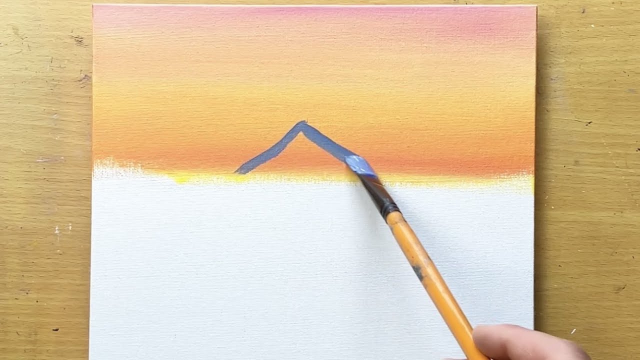 Mountain Landscape Painting / Acrylic Painting Techniques