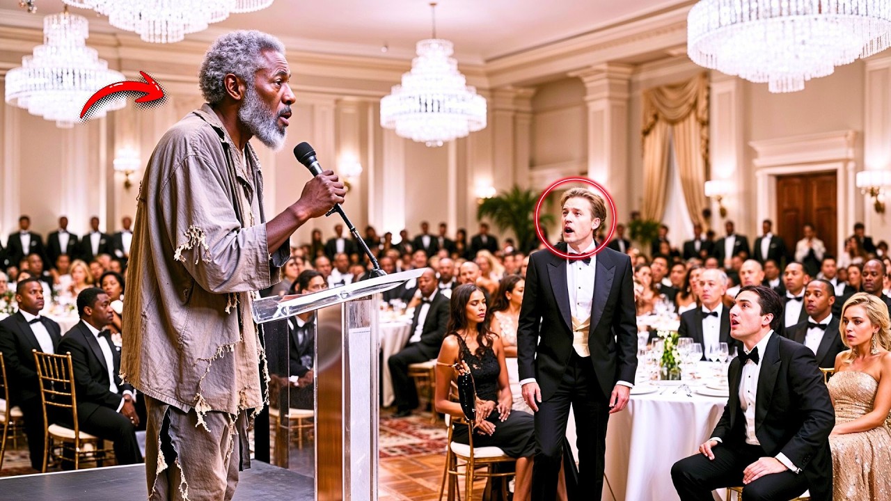 Ele convidou um mendigo para a gala como piada — o mendigo pegou o microfone e chocou todos!!!