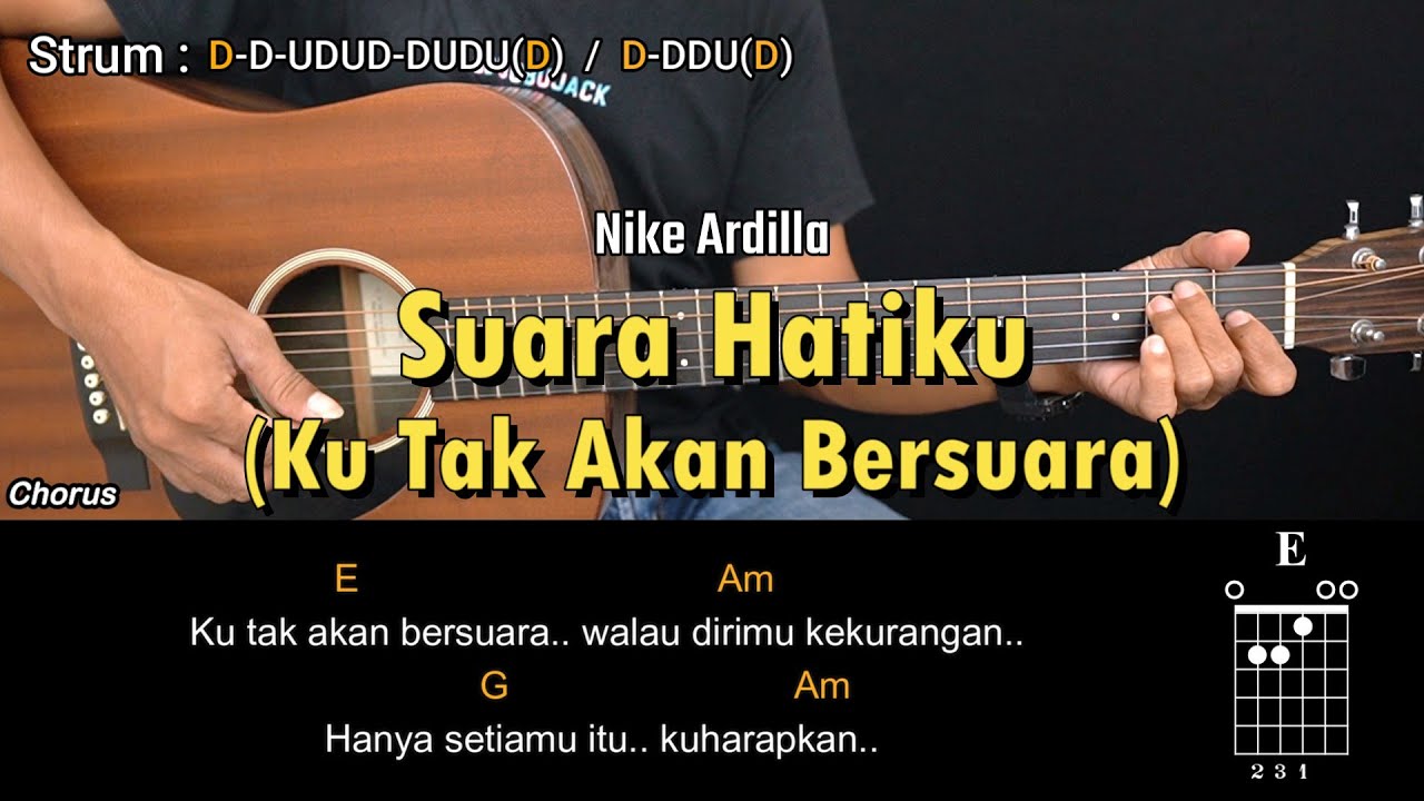 Suara Hatiku (Ku Tak Akan Bersuara) - Nike Ardilla | Tutorial Chord Gitar Mudah dan Lirik