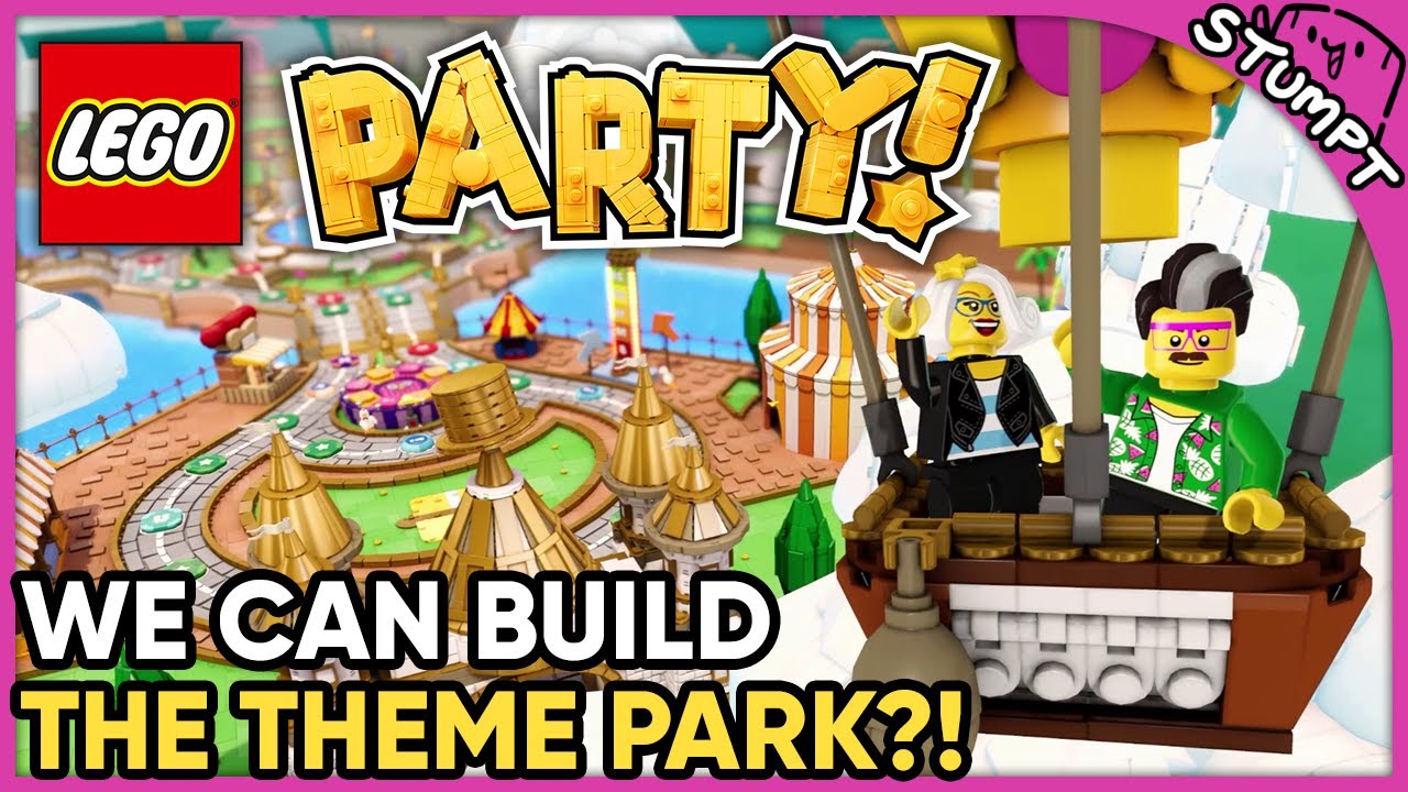 YOU CAN BUILD THE THEME PARK! - Lego Party (4-Player Gameplay)