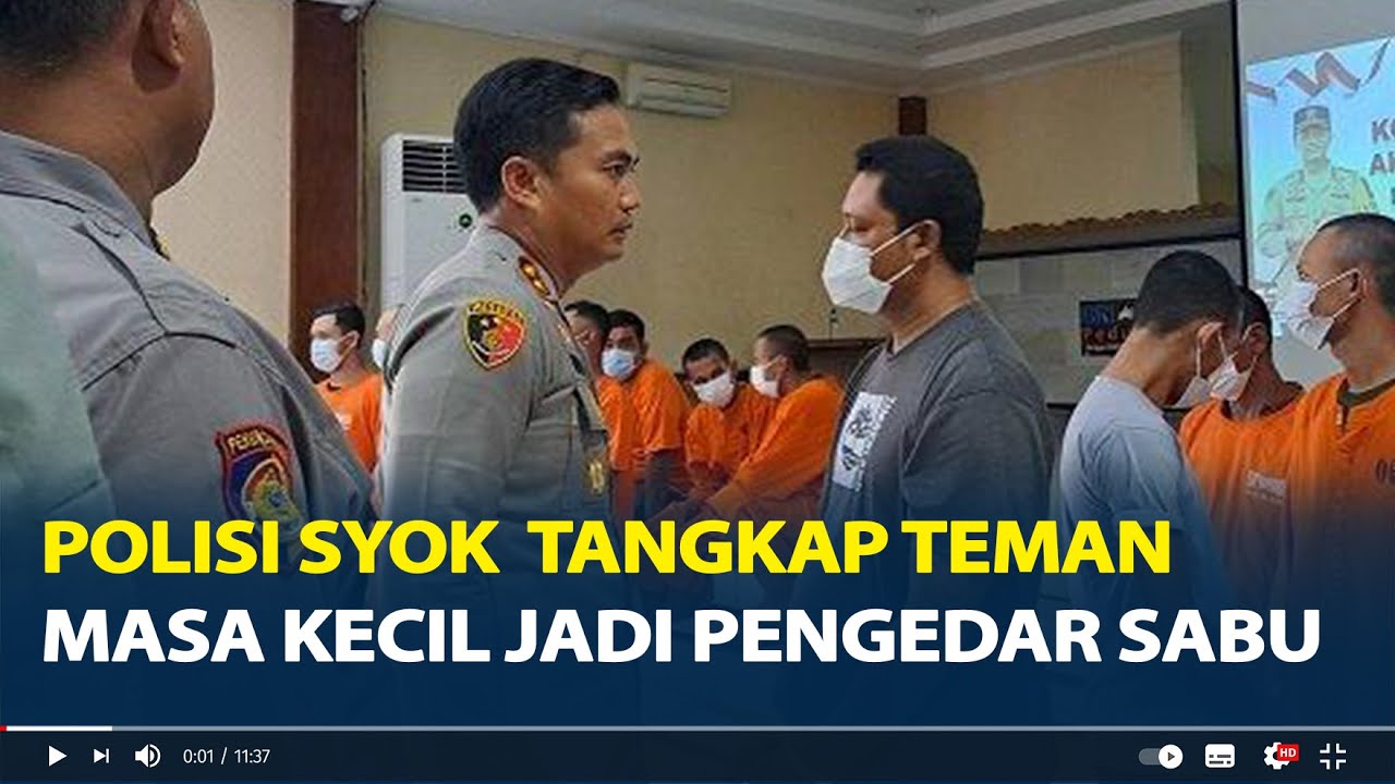 Momen Polisi Syok Tangkap Teman Masa Kecil Jadi Pengedar Sabu, Terancam Penjara Seumur Hidup