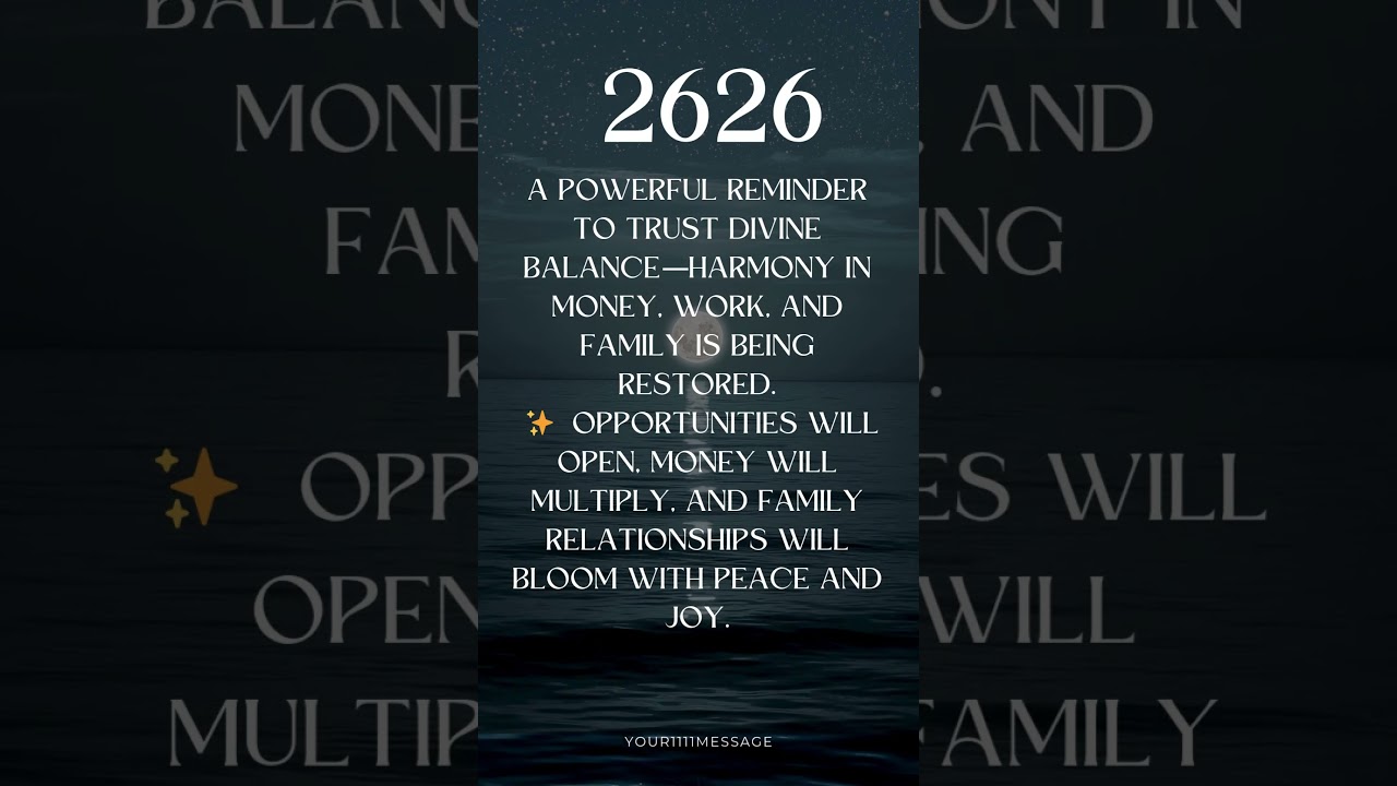 Double Balance and Double Blessing coming | 2626 angel number meaning #shorts #manifestation