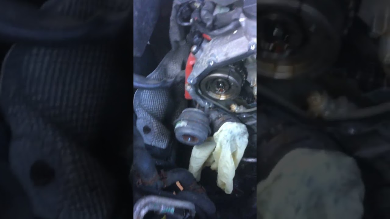 2013 Mercedes GL450 cold start rattle and p001685 p001164 actual issue, failed bank one vvti gear @