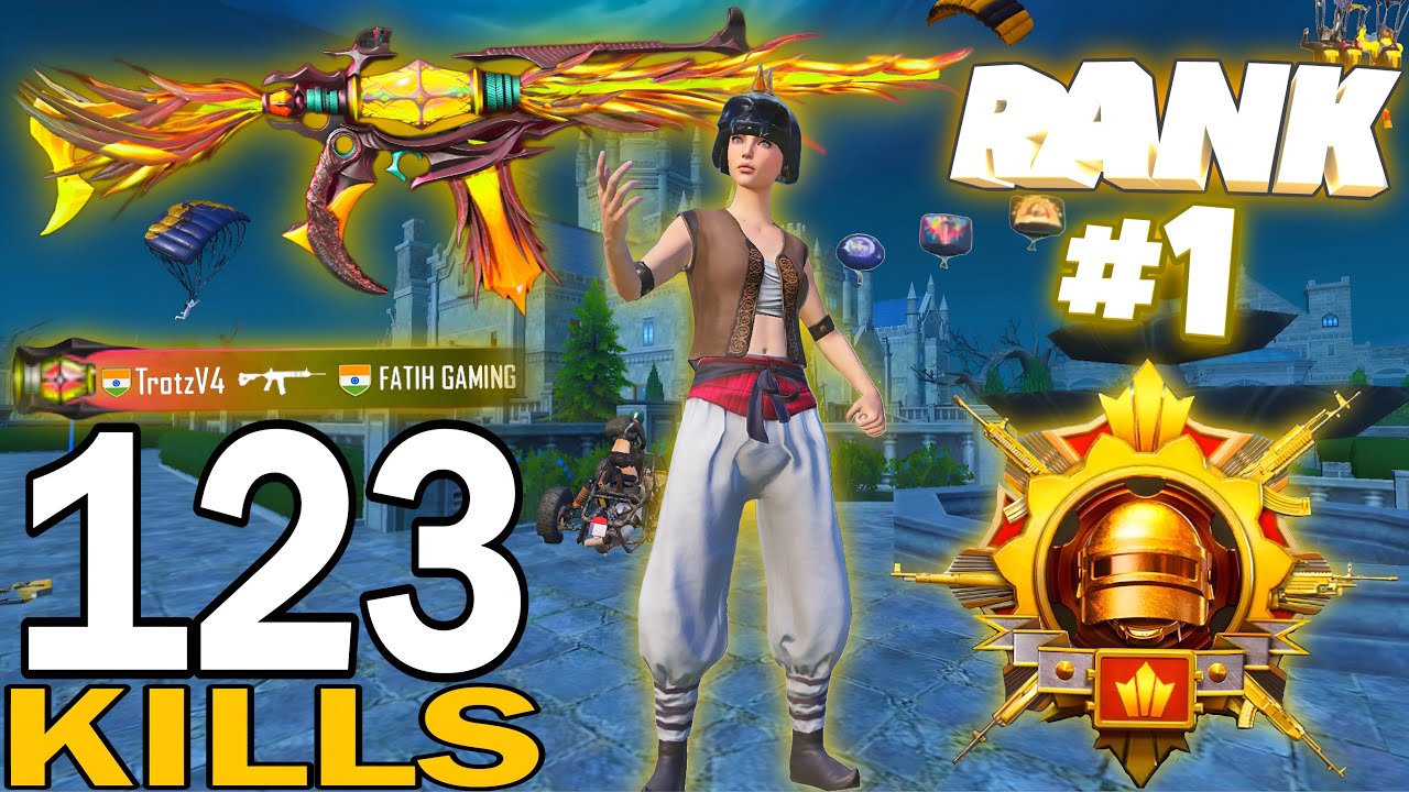 123 KILLS!😍 NEW SEASON HARD RANK GAMEPLAY with TROTZ SET🔥PUBG MOBILE - BGMI