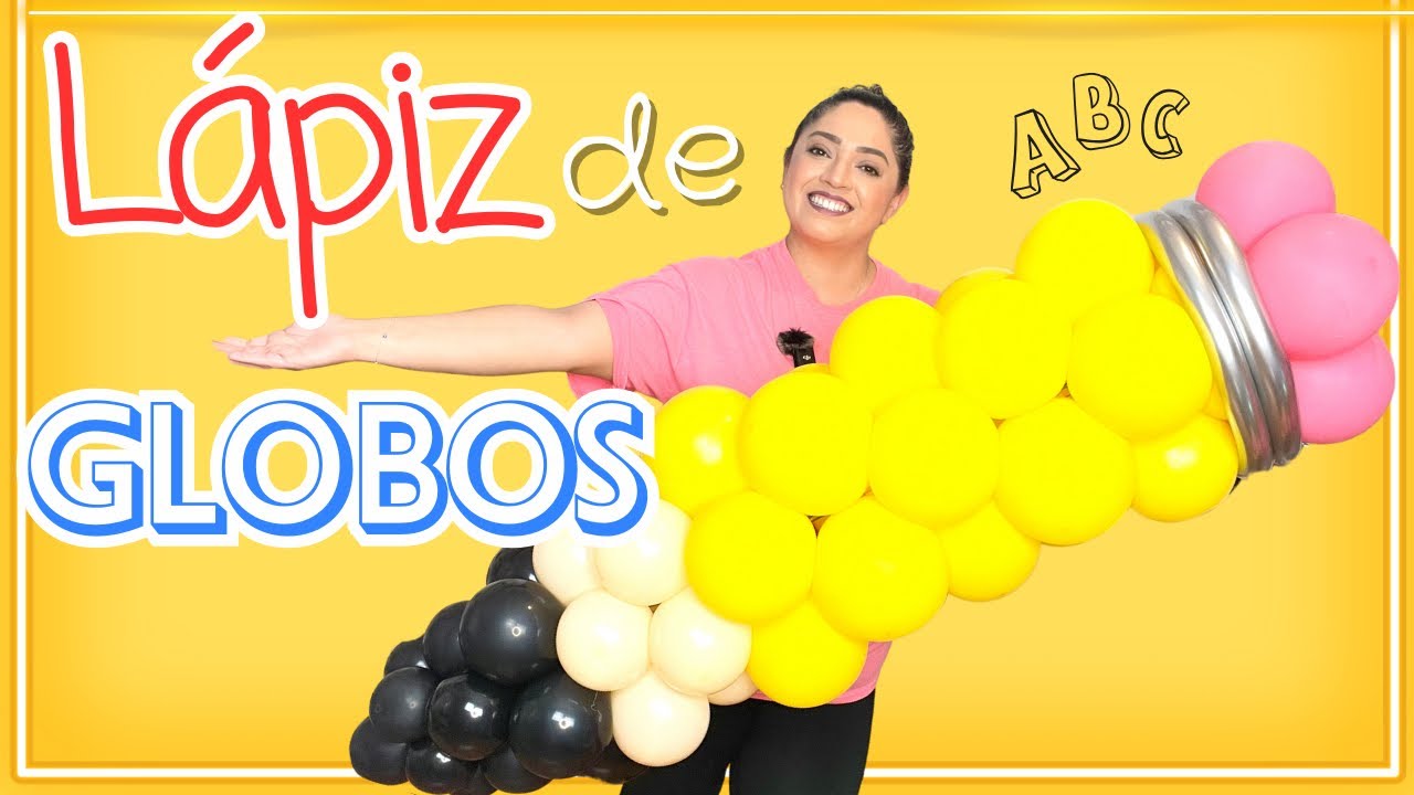 Cómo hacer un lápiz ✏️ con globos para el regreso a clases/ Balloon Pencil‼️