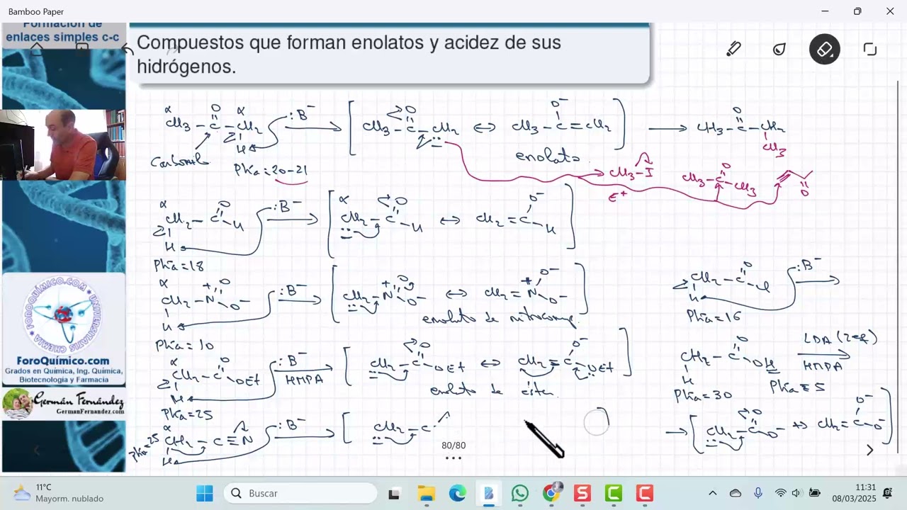TEMA 27. SÍNTESIS | ENLACES SIMPLES C-C | 27.1. FORMACIÓN DE ENOLATOS