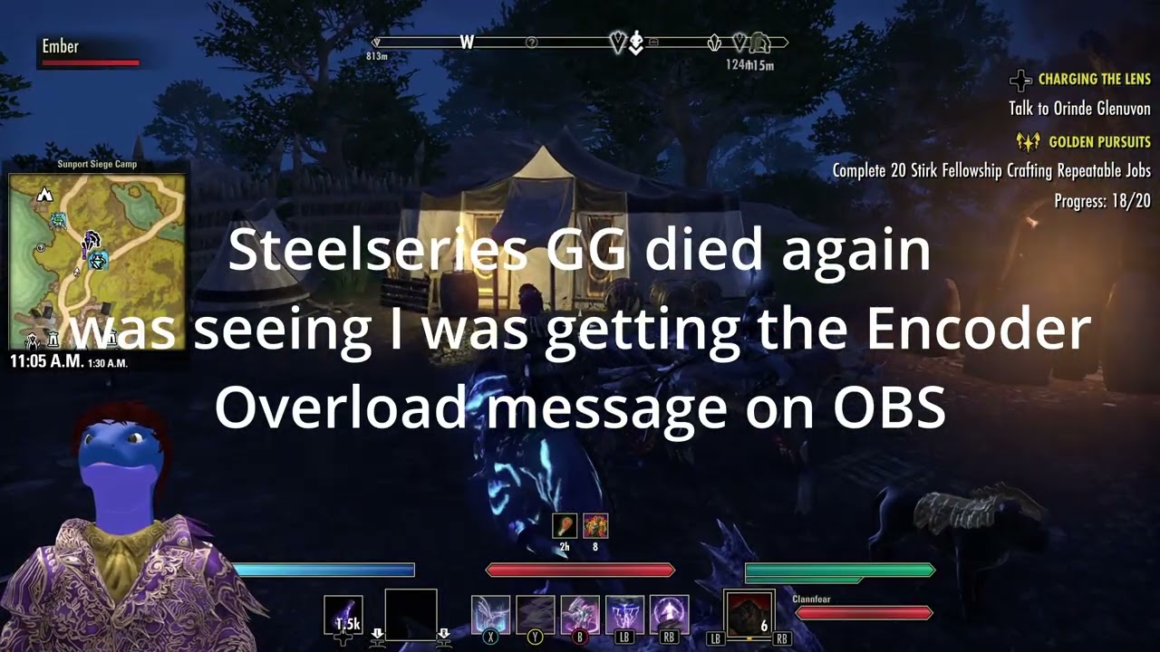 Playing some ESO (actually testing my new PC + mic in OBS)