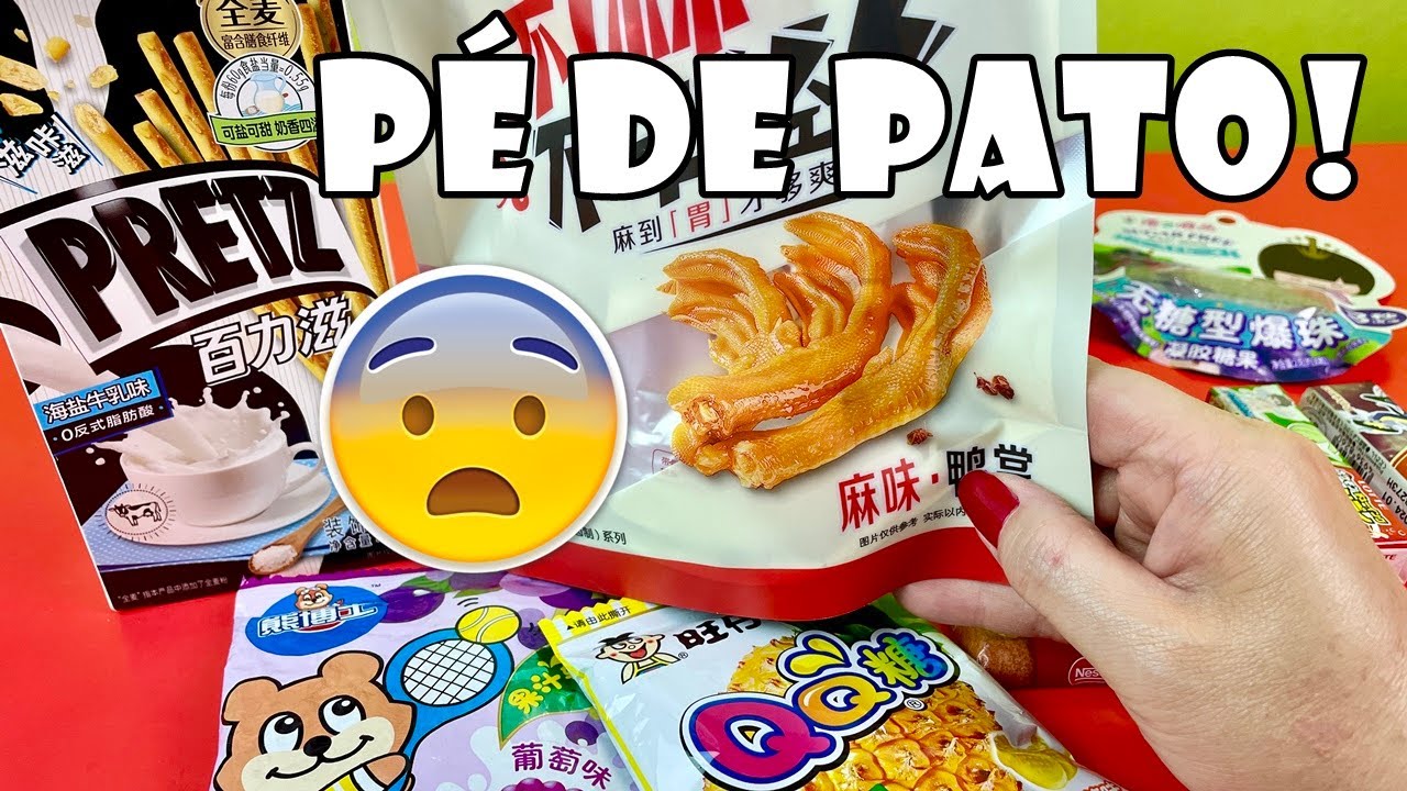 PÉ DE PATO! Quem Comeu? Biscoito De SAL e LEITE, Chicletes Pokemon, Gummy Do Urso Importados