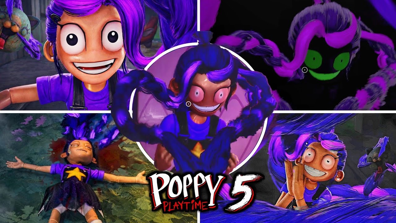 Poppy Playtime: Chapter 5 - TODAS Las Escenas de LILY LOVE BRAIDS