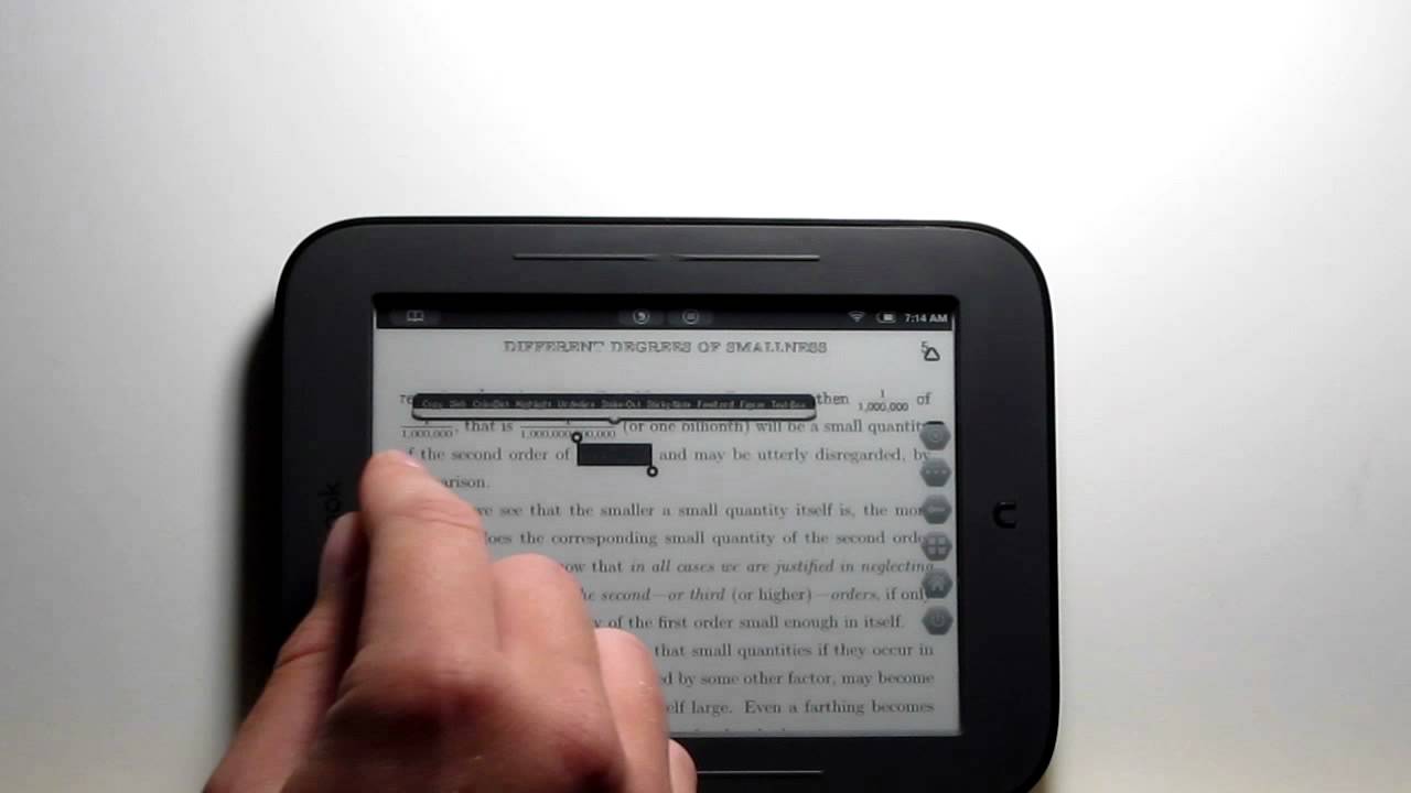 Nook Touch PDF Review - Stock and Rooted with Android Apps