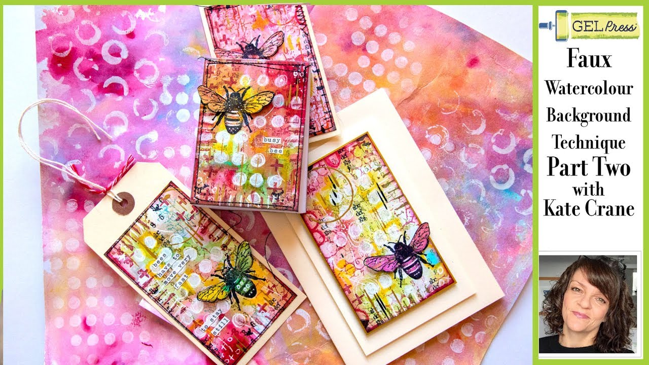 Gel Press Faux Watercolour with Kate Crane - Part 2