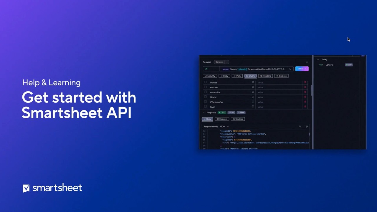 Get started with Smartsheet API