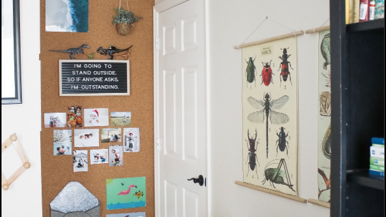 Easy DIY cork board wall