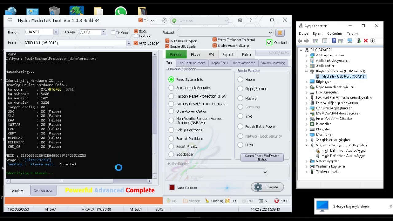 Huawei Y6 2019 MRD-LX1 FRP Reset Hydra Tool