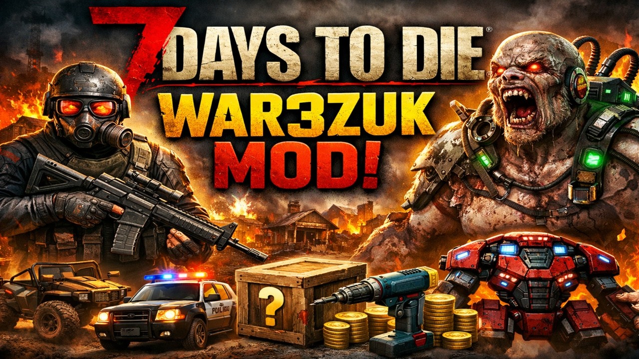 7 DAYS TO DIE - MOD WAR3ZUK 😱 O Apocalipse Nunca Foi TÃO DIFÍCIL! / EP3