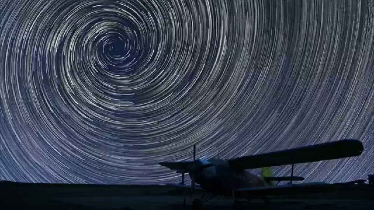 Vortex Spiral Star Trail Time lapse 4K
