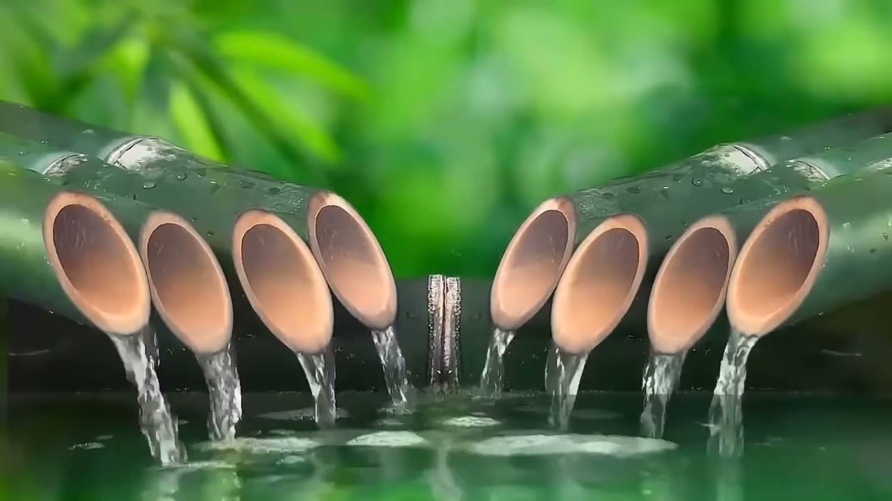 Расслабляющая музыка и звуки бамбуковой воды помогают стабилизировать ум, восстановить здоровье