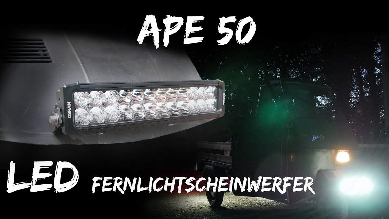 LED Fernlichtscheinwerfer für die Ape 50