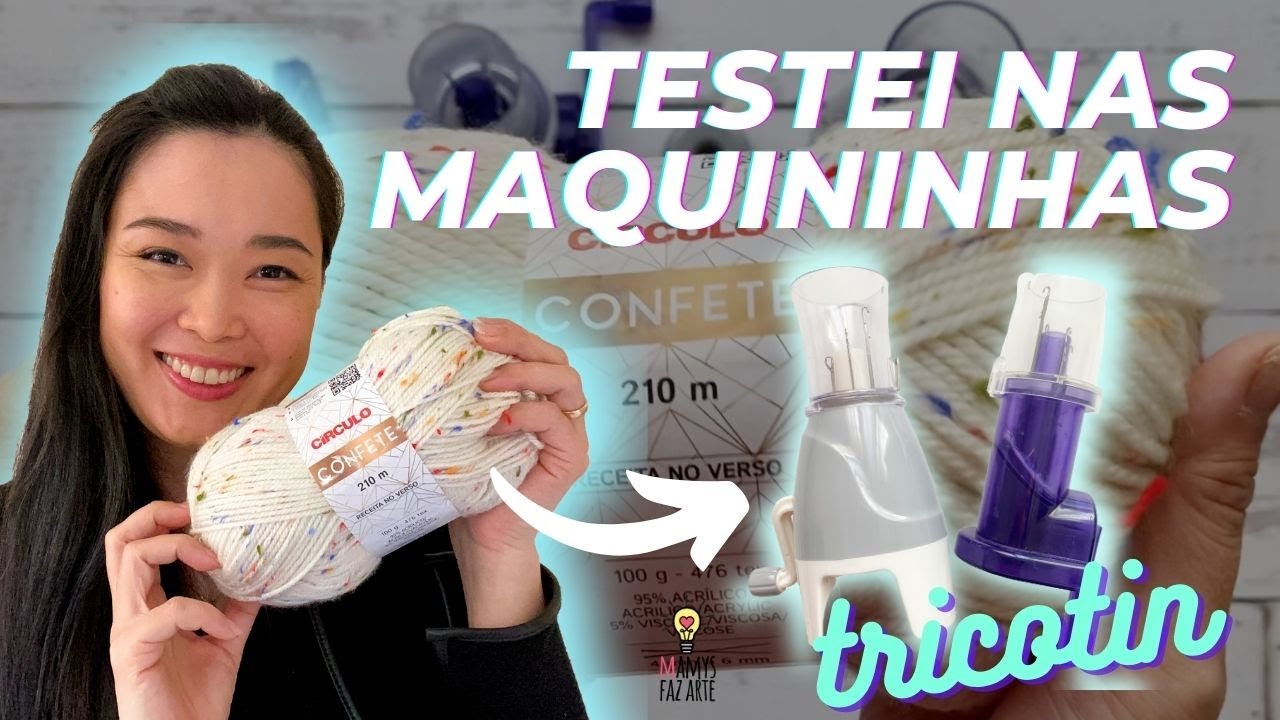 LÃ CONFETE no TRICOTIN - Testei nas maquininhas!