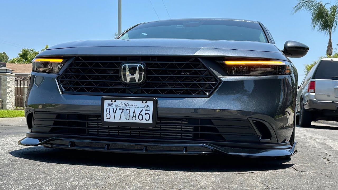 2023+ Honda  accord 4pcs front splitter install #hondaaccord #2023hondaaccord #mods