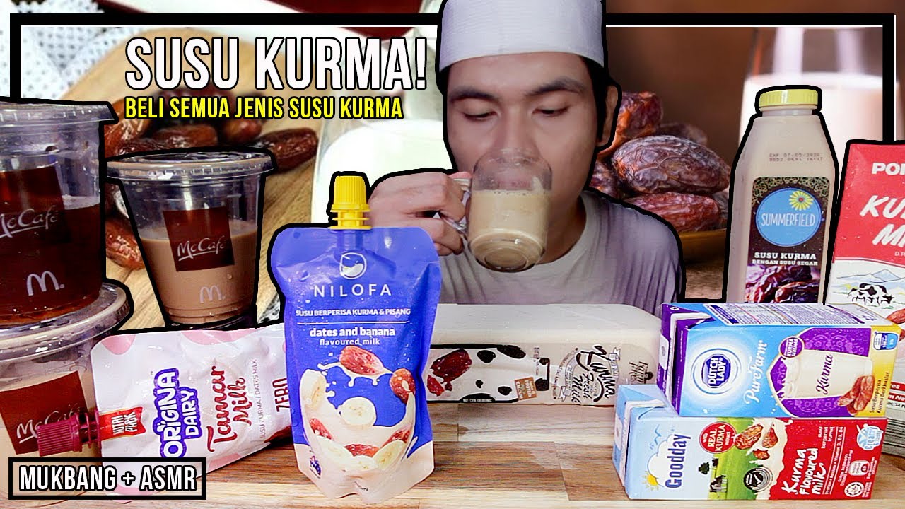 BELI SEMUA JENIS SUSU KURMA MCD, NILOFA, FARM FRESH DLL KEMBUNG PERUT WEH ! | ASMR MUKBANG