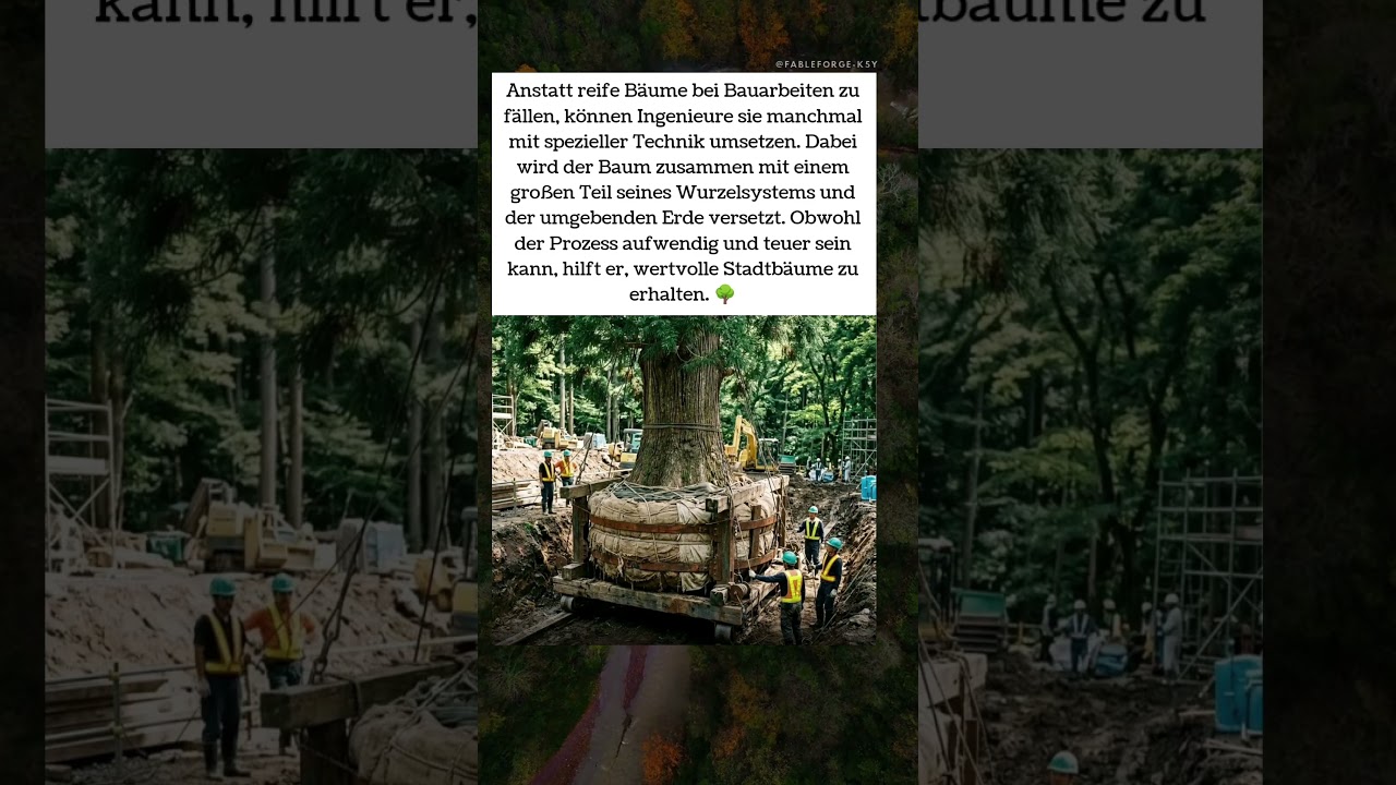 B&auml;ume umsetzen statt f&auml;llen 🌳🏗️