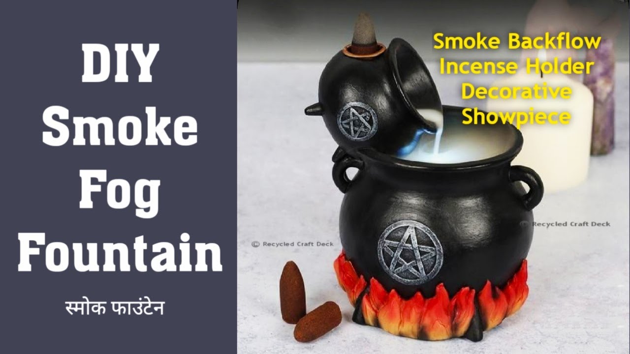 Smoke Fountain DIY | How To Make Backflow Incense Burner showpiece with Homemade Dhup Stick Cone