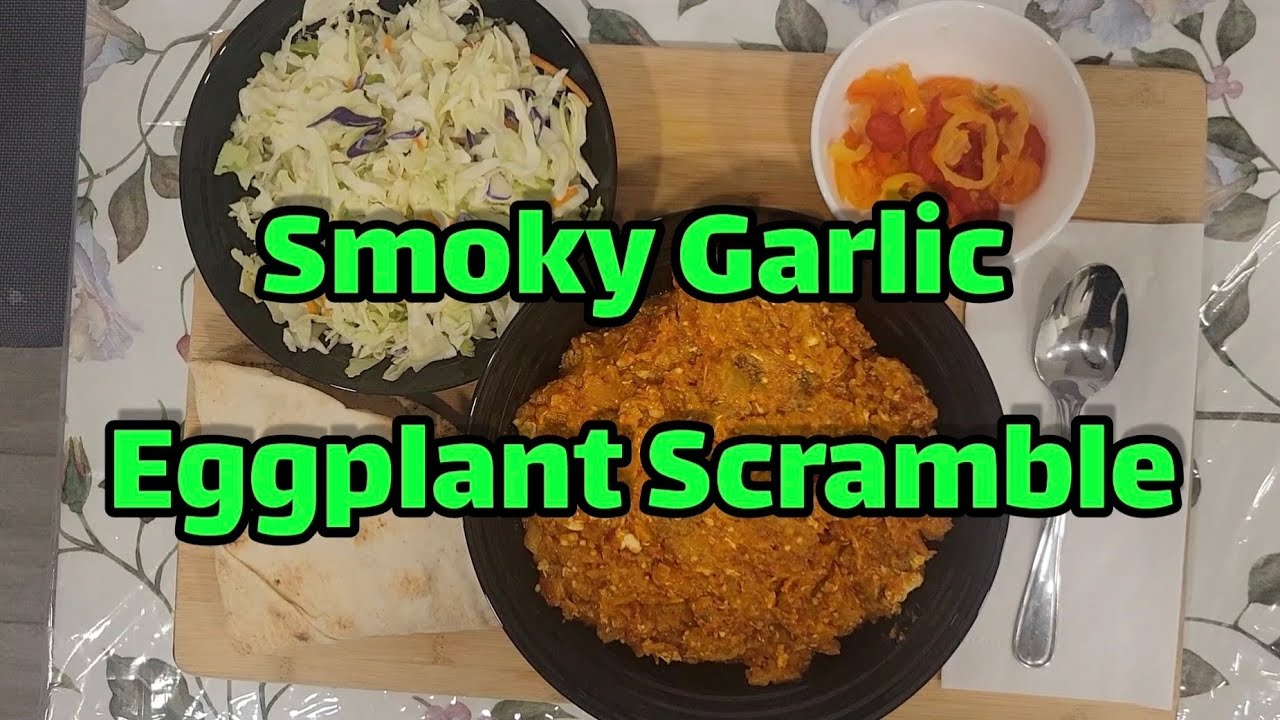 Smoky Garlic Eggplant Scramble