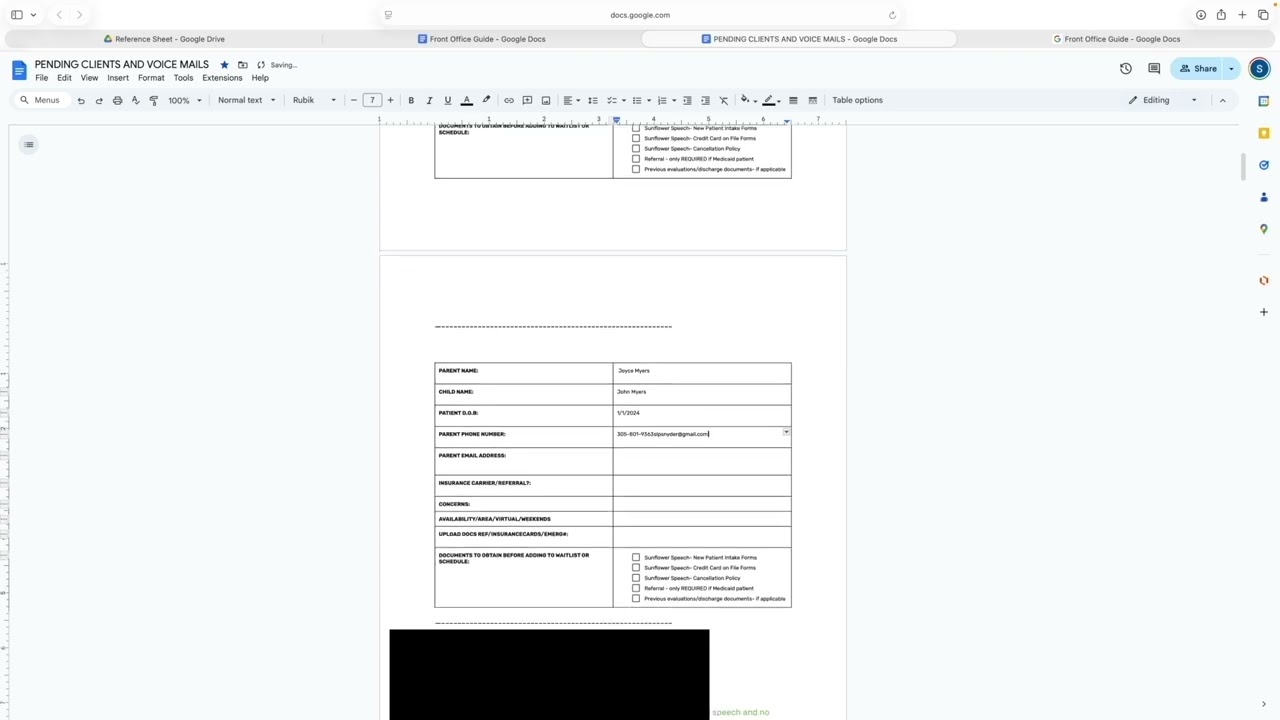 MODULE#1B -  New Patient Intake Calls-redacted version