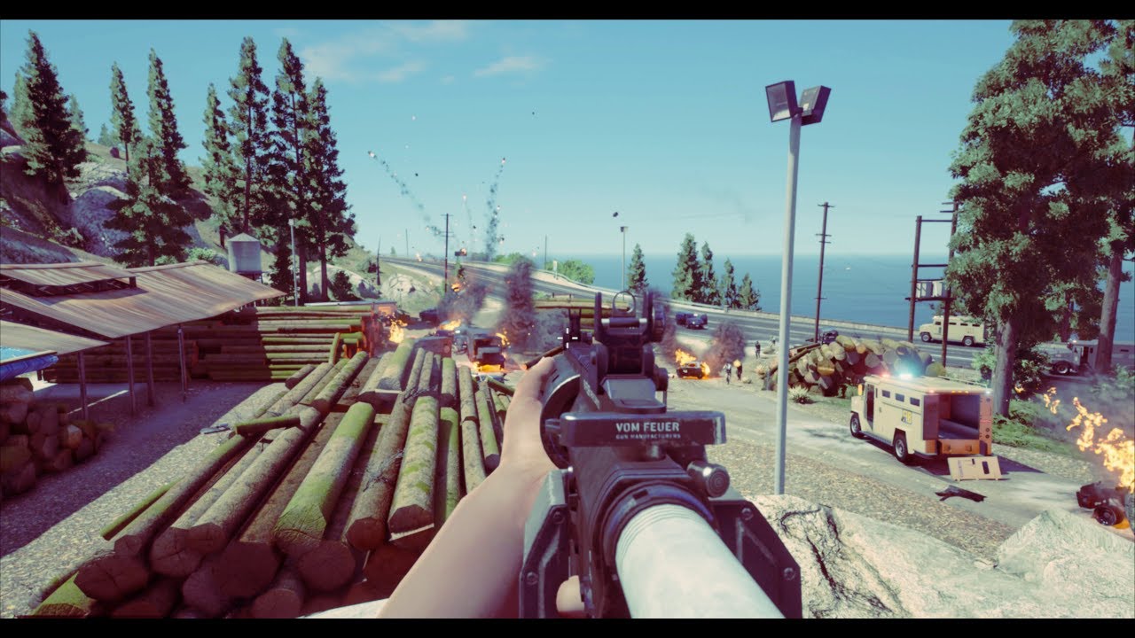 GTA 5 - Forest Massacre Improved Cops Mod.