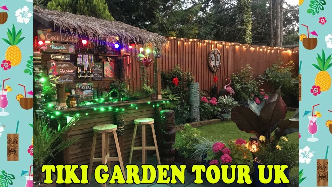 Tropical Tiki Garden Tour UK! Garden Makeover