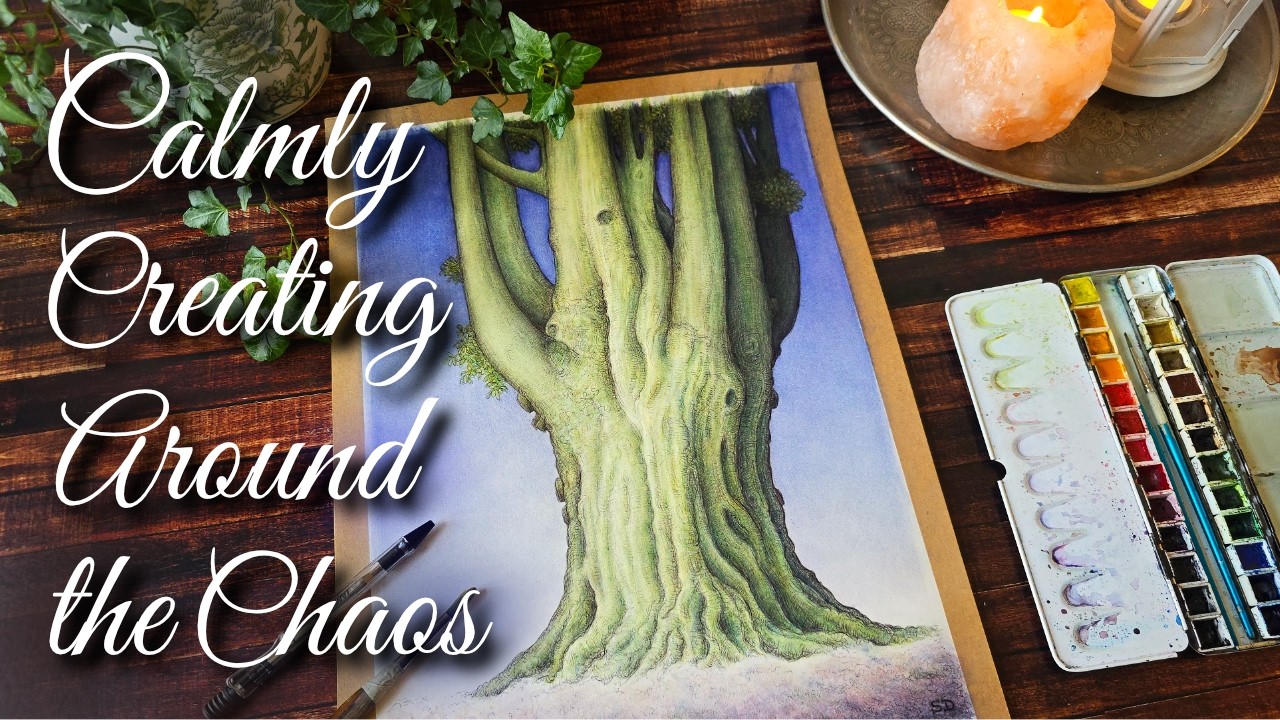 CALM ART VLOG – Plein air drawing, painting at home & some construction mayhem