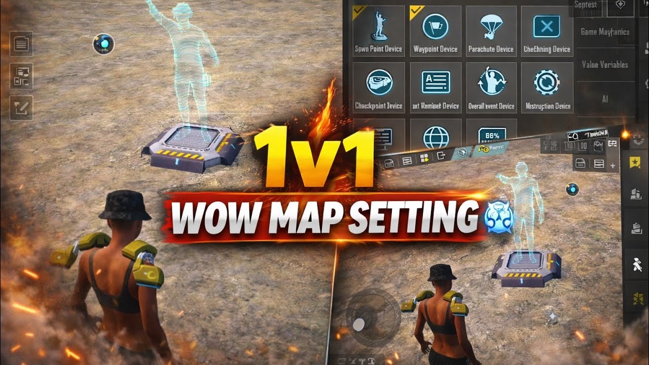 Pub G mobile wow map 1v1 setting