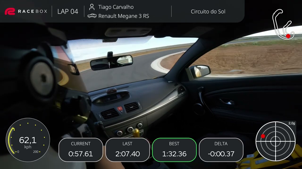 Megane 3 RS no Circuito do Sol 1:32.26