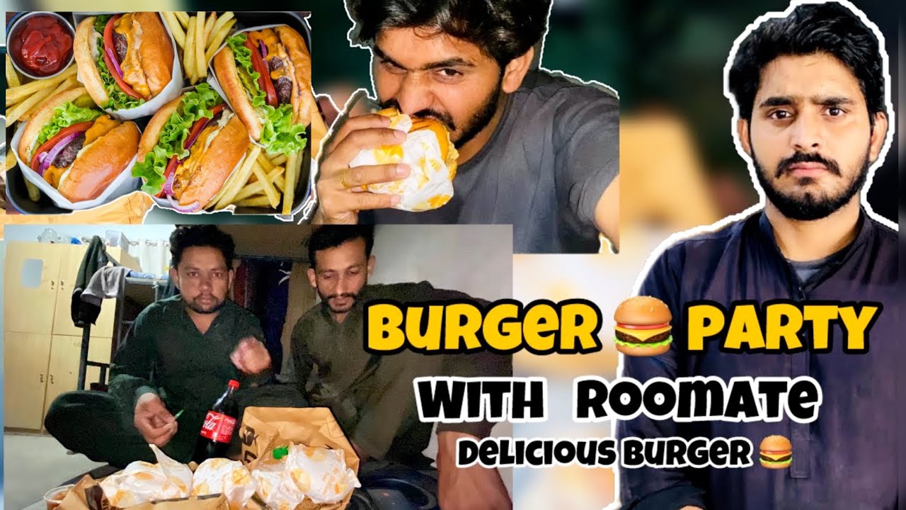 Burgers 🍔 Party | With Roommates👯‍♂️| @anjumpendu0 