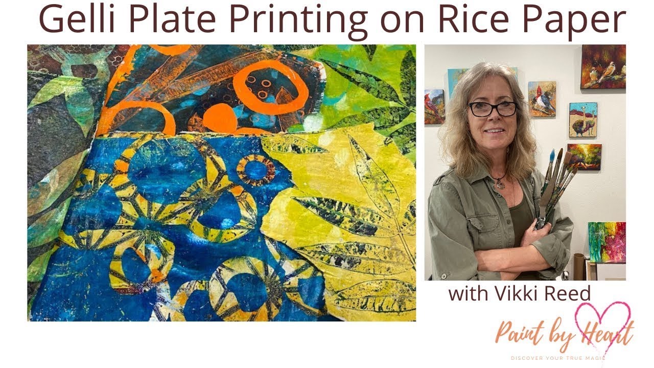 Gelli Plate Printing On Rice Paper