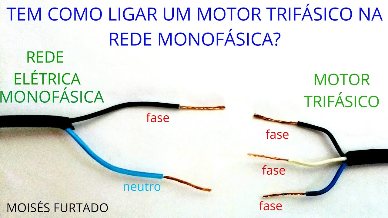 Como ligar um motor trifásico na rede monofásica