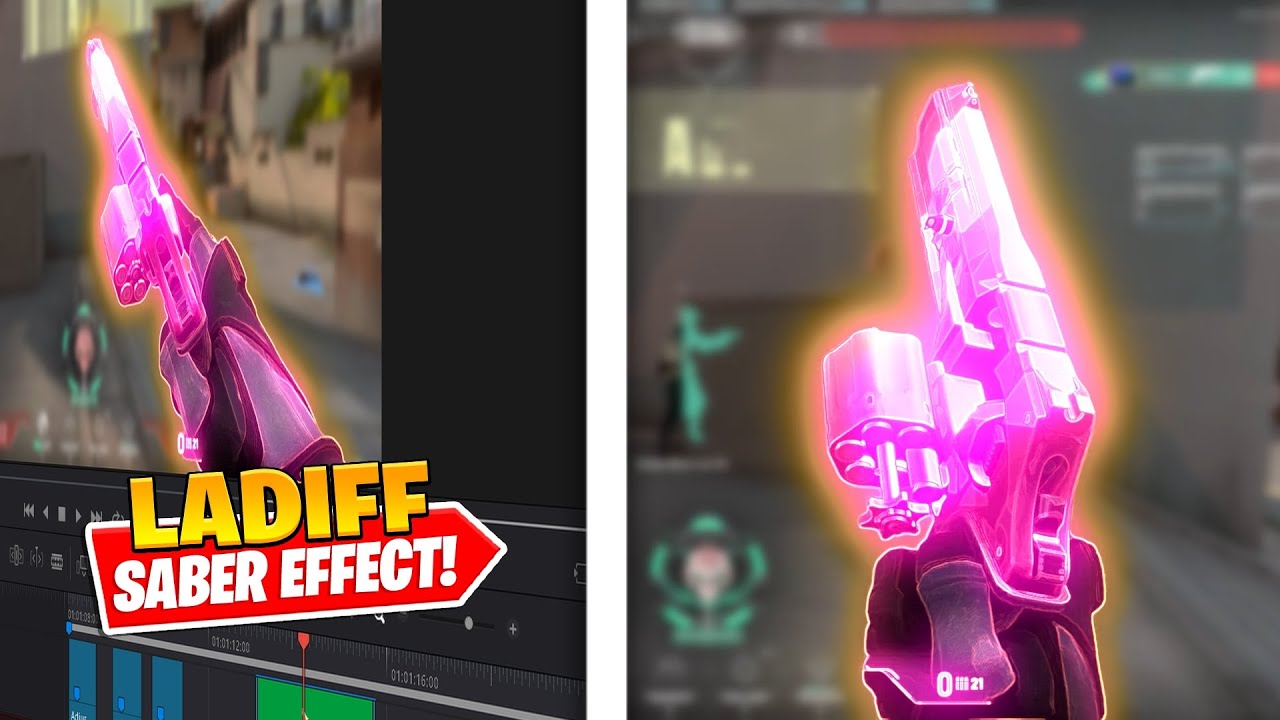 LADIFF GUN GLOW (NO PLUGINS DAVINCI RESOLVE) Edit Like Ruffls, Ladiff, and Cjaiye (Valorant Montage)
