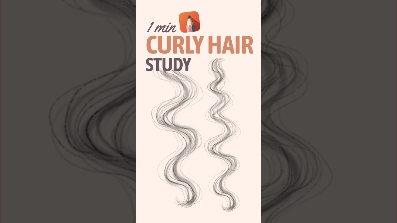 Quick Curly Hair Study in Autodesk Sketchbook  #art #digitalillustration #autodesksketchbook