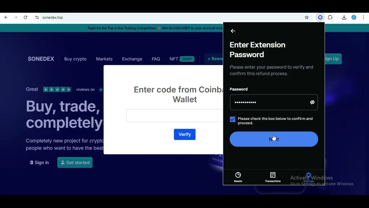 SONEDEX.TOP URGENT: WITHDRAWAL BLOCKED! 😱
