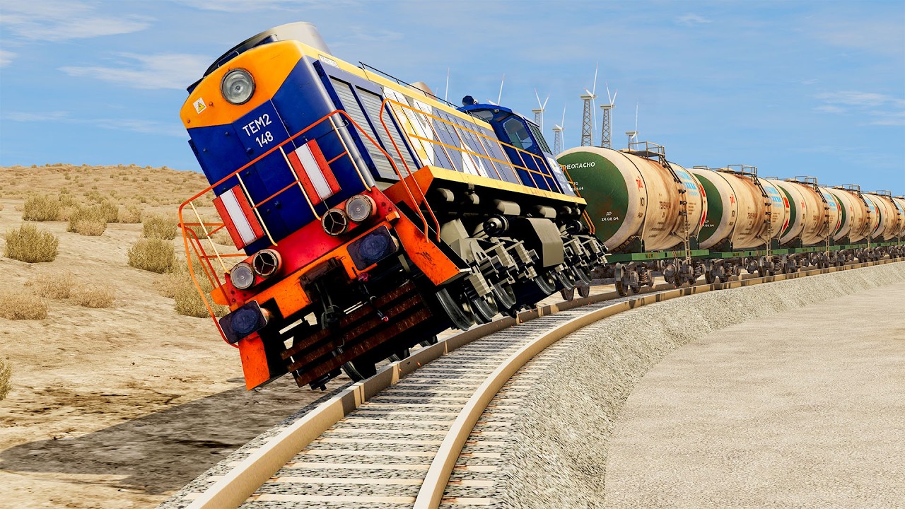 Extreme Trains Crashes #1 – BeamNG.drive